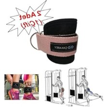 Die Grup Pembe Renkli Ankle Straps Bilek Ağırlık Kemeri ve Cable Kickback Aparatı