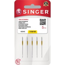 Aesco Singer #2045 110/18 Numara 5'li Ev Tipi Dikiş Makinası Iğnesi Standart Kalın Kumaş Için Denim Kanvas Deri Uyumlu