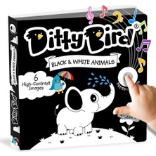 Aesco Ditty Bird Interactive Sensory White And Black Sound Book For Babies 6 - 18 Months Infant Books For Tummy Time