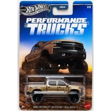 Aesco Hot Wheels Gümüş Serisi Performans Kamyonları 2019 Chevrolet Silverado Trail Boss Lt [tan] 1/5-1:64 Ölçekli Diecast Oyuncak Araç