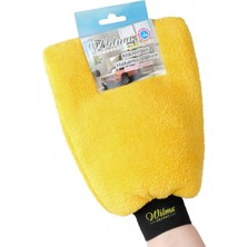 Aesco Wilma Secret Mikrofiber Araç Yıkama Eldiveni Çift Taraflı Oto Yıkama Eldiveni - Araba, Motor, Banyo, Evin Her Alanında Mükemmel Temizlik (Sarı)