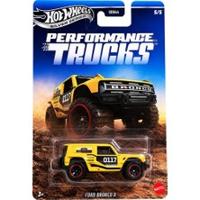Aesco Hot Wheels Gümüş Serisi Performans Kamyonları Ford Bronco R [sarı] 5/5-1:64 Ölçekli Diecast Oyuncak Araç