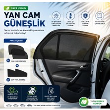 Aesco Oto Güneşlik Perde Araba Yan Cam Perdesi Önleyici Araç Içi Güneşliği Için Güneş Sinekliği Arka Koltuk Örtü Koruyucu (2)