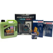 Aesco Netex Premium Bakım Seti Hyundai I20 1368CC Benzin Mpı 100PS Model Yılı (2017-2025) (Liqui Moly Molygen 5W30 Motor Yağı, Bosch S0558 Hava Filtresi, M5097 Kabin Filtresi, P7142 Yağ Filtresi)