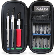 Aesco X-Acto Set 3 Bıçak + 13 Keşfi Bıçaklar Çelik