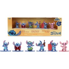 Aesco Jada Toys 6 x Figürler Metal Stitch 4 cm Diorama Farklı Pozisyonlarda Dikiş + Melek Disney Mini Koleksiyonu Lilo & Stitch 8 Yaş (201105003)
