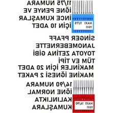 Die Grup Singer Pfaff Zetina Janome Brother Ev Tipi Makine Iğnesi 11 ve 14 Numara 20 Adet(2 Paket)