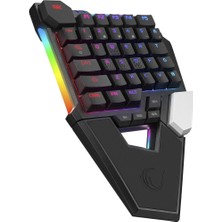 Die Grup Rampage KB-277 Omnı Siyah Örgülü Type C Rgb 6 Farklı Aydınlatma Modu Q Mini Gaming Oyuncu Klavyesi