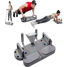 Die Grup 3'ü 1 Arada Şınav Tahtası | Push-Up Standı + Direnç Bandı + Plank Destekli Egzersiz Aleti
