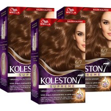 Die Grup Wella Koleston Supreme Saç Boyası 6/7 Çikolata Kahve X3'lü Set