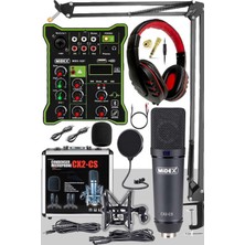 Aesco Midex Cx2 Functional Paket-5 Stüdyo Mikrofon Ses Kartlı Mikser Kulaklık Stand