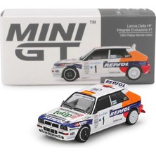 Aesco Mını Gt MGT01131-L Delta Integrale Evoluzione #1 Rally Monte Carlo 1993 Ölçek 1/64 Model Araba