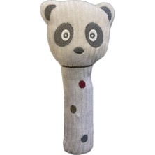 Aesco Bebekler Için Gri Peluş Panda Vikvik Oyuncak