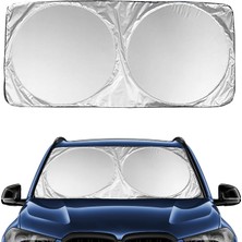 Aesco Wonkey - Araba Ön Cam Güneşlik, Otomobil Güneşliği, Uv Korumalı, Araç Için Katlanabilir ve Geri Çekilebilir Gölgelik - Saklama Çantalı. 150X70 cm