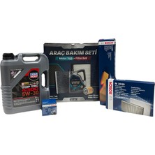 Aesco Netex Premium Bakım Seti Renault Symbol 1149CC Benzin 75PS Model Yılı (2008-2016) (Liqui Moly Top Tec 4300 5W30 Motor Yağı, Bosch S0387 Hava Filtresi, M2039 Kabin Filtresi, P4025 Yağ Filtresi)