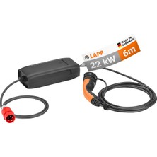 Aesco Lapp Mobil Taşınabilir 22 Kw Kablolu Ac Şarj Istasyonu 32A, 3 Fazlı, 6m