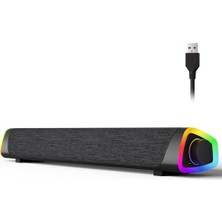 Die Grup Coofbe Rgb Işıklı Vers.5.3 Bluetooth Masaüstü Hoparlör Tv Bilgisayar Soundbar Ses Sistemi Speaker Hoparlör