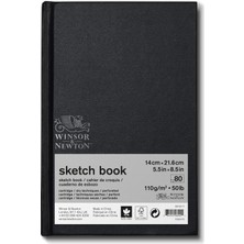Die Grup Winsor & Newton 6673017 Eskiz Defteri, 80 Yapraklı Eskiz Kağıdı, 110 G/m², Sert Kapak, Sırt Yapıştırmalı, Mikro Delikli Yapraklar - 17,8 x 25,4 cm