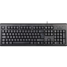 Die Grup A4 Tech KM-720 (F)Türkçe Fn-Multimedya Klavye, Suya Dayanıklı, 2.3 Cm, Hafif Tasarım, Ayarlanabilir Yükseklik, Siyah
