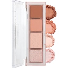 Die Grup Mıssha Yoğun Pigmentli Mat ve Işıltılı Tonlar Barındıran 4'lü Far Paleti Day Vibe Palette No:2 Bouncy Coral