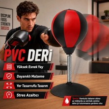 CoverZone Masaüstü Boks Topu ve Mini Boks Torbası, Vantuzlu Tabanlı Yaylı Refleks Topu, Hız Reaksiyon ve Koordinasyon Antrenmanı, Pompalı Ev Ofis Boks Ekipmanı, BKS01