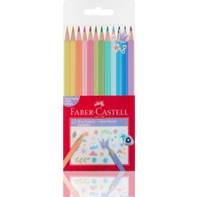 Aesco Faber-Castell Pastel Renkler Üçgen Boya Kalemi 12'li