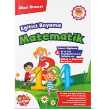Die Grup Okul Öncesi Eğitici Matematik Resim Boyama Kitabı, 6'lı Boya Kalemi Seti ile Birlikte, Boyama Zamanı