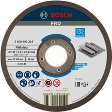 Aesco Bosch - 115 * 1, 6 mm Expert Serisi Düz Metal Kesme Diski (Taş)