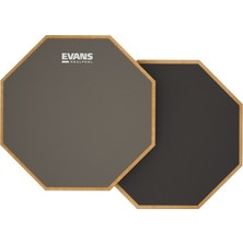 Aesco Evans RF12D Realfeel - Davul Uygulama Pedi - Davul Pedi - Davulcu Uygulama Pedi - Sakız Kauçuk ve Neopren, 2 Taraflı, 30 Cm, Gri