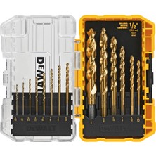 Aesco Dewalt DW1354 14 Parçalı Titanyum Matkap Ucu Seti, Gümüş,