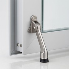 Aesco Paslanmaz Inox Kapı Stoperi 9.5 cm Sessiz Yavaşlatıcı Durdurucu Kapı Sabitleme Çarpma Önleyici Yapı