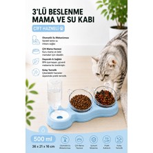 Die Grup Glipet Çift Hazneli- 3' Lü Beslenme Mama ve Su Kabı Bebemavi 1000 ml 36 * 21 * 16 cm
