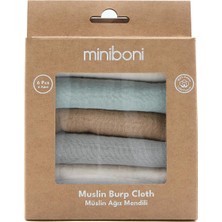 Die Grup Miniboni 6 Lı Ağız Mendili Bej, Ekru, Mint, Gri