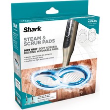 Die Grup Shark, XKITP7000D Soft Scrub 2 Buharlı & Scrub Dirt Grip Dusting Yıkanabilir Pedler