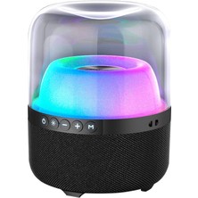 Die Grup Lecoo RS19 Kablosuz 10W Güçlü Ses, Rgb Aydınlatmalı, Bluetooth/usb/aux/sd Kart Girişi, Stereo Taşınabilir Hoparlör Siyah