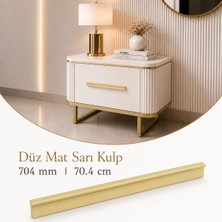 Aesco Özen 704 mm Düz Mat Sarı Mobilya Kulpu Uzun Çekmece Dolap Kapak Kulp Metal Modern Tasarım