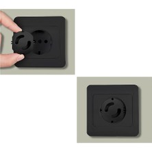 Die Grup 12'li Set Çocuk Bebek Dostu Priz Emniyet Kapağı Priz Koruyucu | Elektrik Çarpması Önleyici Priz Kapağı | Bebek ve Çocuk Emniyet Sistemi Pratik Kurulumlu Çocuk Güvenlik Aparatı (Siyah)