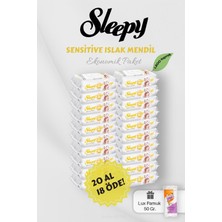 Die Grup Sleepy Sensitive 90' Lı Islak Mendil 20 Al 18 Öde Hediyeli