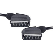 Die Grup Siyah Scart - Scart Kablo, 21 Pin, 1.2 Metre, Erkek - Erkek Bağlantı