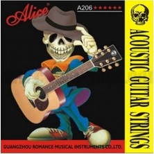 Aesco Alice A206XL Akustik Gitar Takım Tel - 0.10