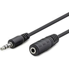 Die Grup Hadron HDX1004 3.5mm Trs Aux Uzatma Kablosu 1.2 Metre - Erkek Dişi Kulaklık, Hoparlör, Pc, Araba Uyumlu Stereo Ses Uzatma Kablosu, Siyah