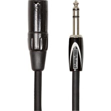 Die Grup Roland Siyah Seri Ara Bağlantı Kablosu, 1/4 Inç Trs - Xlr (Erkek), 3 Metre