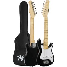 Aesco Midex CEG-30WB 4-6 Yaş Çocuklar Için Amfili Full 1/4 30 Inç Elektro Gitar Seti White Black