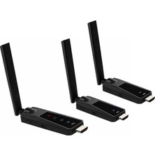Die Grup Coverzone Kablosuz HDMI Verici ve Alıcı Seti Tx Rx 1080P 60Hz Wireless Görüntü Aktarıcı Plug & Play HDMI Transmitter Receiver Kit Tv Monitör Projektör Sunum ve Toplantı Kullanımı Için (1tx 2rx) ZR1287