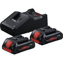 Die Grup Bosch Professional 18 Volt Akü Şarj Cihazı Seti (2 x Procore 4,0 Ah Li-Ion Akü + Gal 18V-40 Şarj Cihazı, Modül, Karton Kutuda)