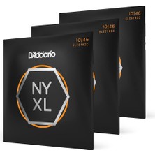 Aesco D'addario NYXL1046-3P Elektro Gitar Tel Seti, 3 Lü Regular Light
