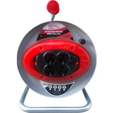Die Grup Novax 4lü Grup Metal Makaralı Uzatma Kablo 3x2.5 40MT