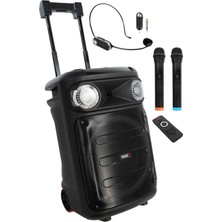 Die Grup Midex MXR-1100HX Taşınabilir Seyyar Portatif 3 Mikrofonlu Işıklı Ses Sistemi Hoparlör (1100 Watt)