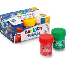 Aesco Carioca Tempera Suluboya Süper Yıkanabilir 6 * 25 ml 6 Renk Karışık