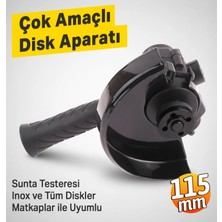 Aesco Çok Amaçlı Disk Aparatı 115MM, Matkap Uyumlu, Sunta Testeresi ve Inox Diskler ile Kullanım